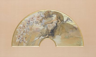 A. HAZARD
« Femme aux orchidées et dragon...