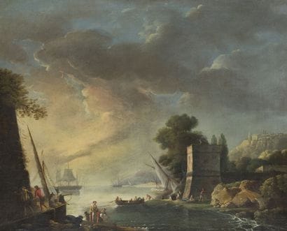ÉCOLE FRANCAISE DU XVIIIe SIÈCLE, Entourage...