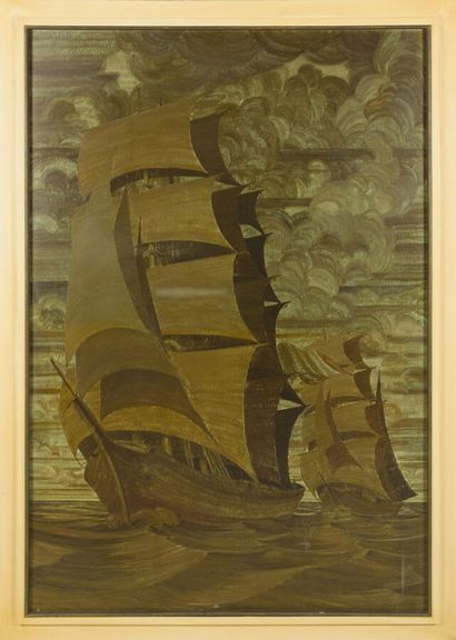 RAYMOND QUIBEL (1883-1978)
« Deux caravelles...