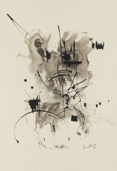 Georges MATHIEU (1921-2012)
Composition,...