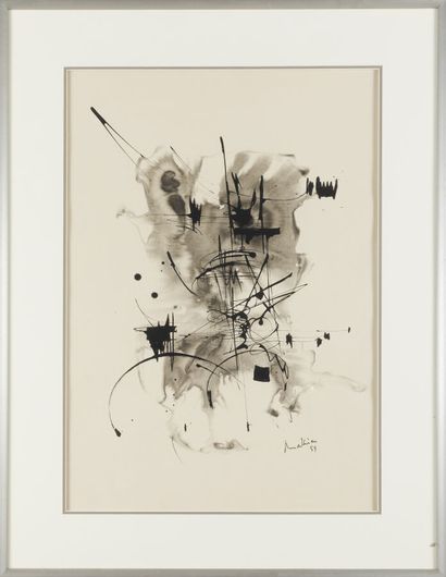 Georges MATHIEU (1921-2012)
Composition,...