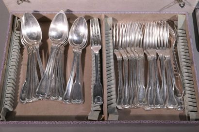 Silver plated cutlery set, 