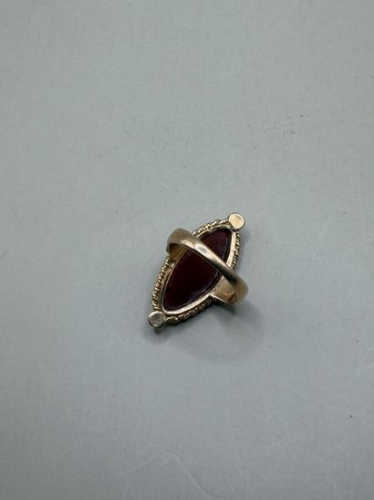 750 mm yellow gold marquise ring set with...