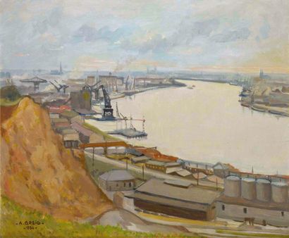 ALBERT GREIG (Bordeaux 1913-1997)

Le port...