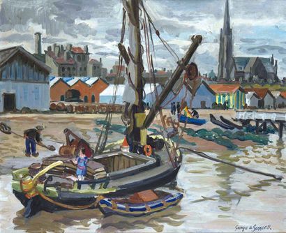 GEORGES DE SONNEVILLE (1889-1978)

Le port...
