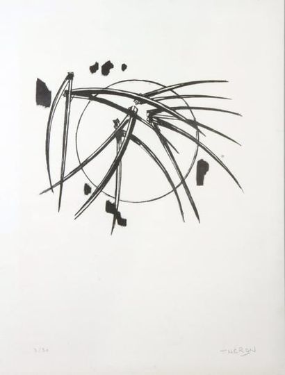 PIERRE THERON (1918-1995)

Composition abstraite

Lithographie,...