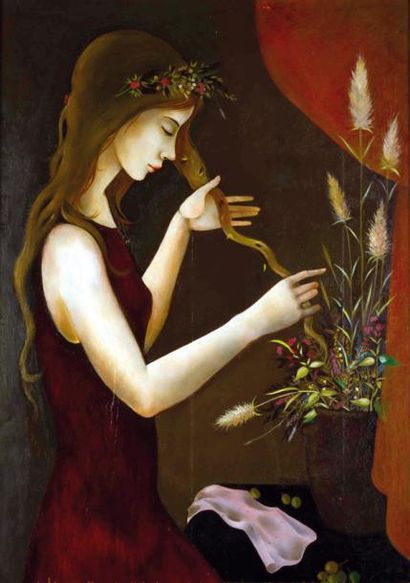 GEORGES BRAEM (1931-1998) 

Fille à la robe...