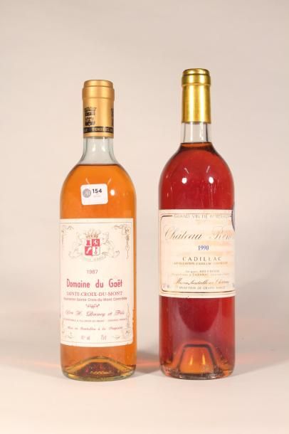 Domaine Domaine du Gaët 1987 

Sainte-Croix-du-Mont...