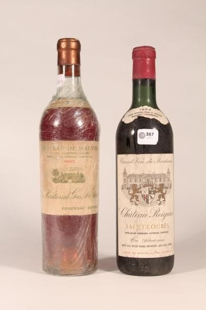 367 

Château Reignac 1964 

Bordeaux Supérieur...