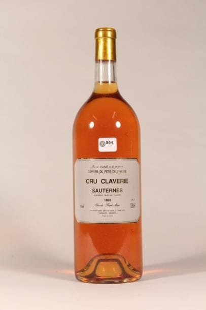 564 

 Cru Claverie 1988 

Sauternes (blanc)...