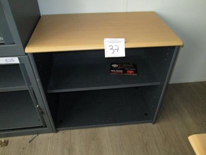 1 bureau d'angle mélaminée bois clair (3...