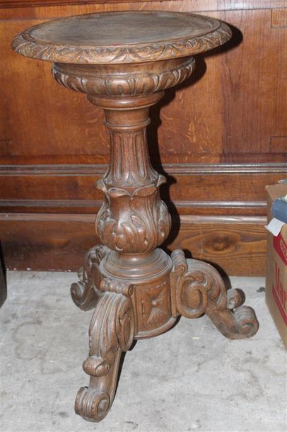 Métier à tisser en bois teinté et tourné...
