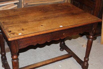Table à écrire en chêne et bois teinté ouvre...
