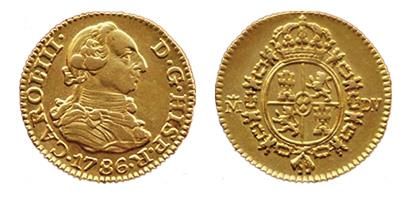 ESPAGNE. CHARLES III.
½ Escudo 1786 M-DV....