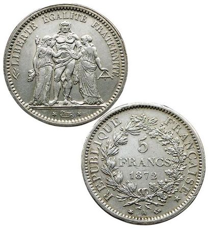 IIIème REPUBLIQUE.
5 Francs Hercule. 1872...