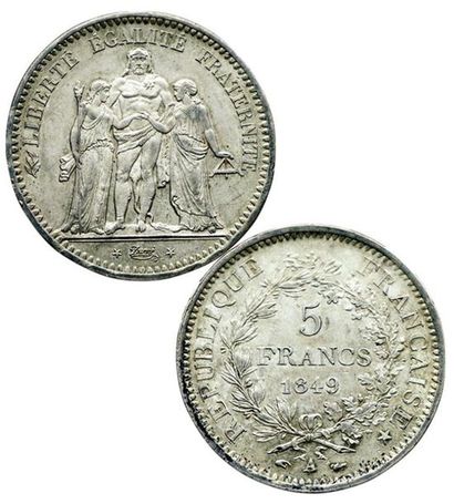 IIème REPUBLIQUE.
5 Francs Hercule. 1849...