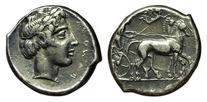 SICILE. CATANE.
450-440 av. J.C. Tétradrachme....