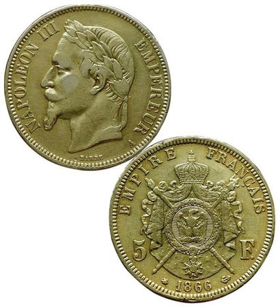 NAPOLEON III.
5 Francs. 1866 A. Paris. F.331/9....