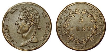 COLONIES GENERALES.
Guyane. Charles X. 5...