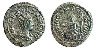 QUIETUS.
261-262. Antoninien. R/ IOVI CONSERVATORI....