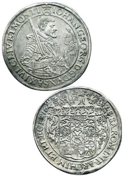 ETATS GERMANIQUES.
Saxe. Thaler. 1628. Km.132....