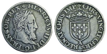 HENRI II.
1547-1559.Teston au moulin 2ème...