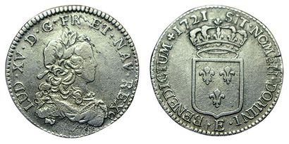 LOUIS XV.
Tiers d'écu de France. 1721 E....