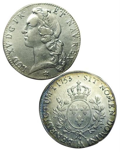 LOUIS XV.
Ecu au bandeau. 1753 AA. Metz....