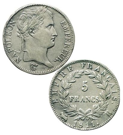 1er EMPIRE.
5 Francs. 1811 B. Rouen. F.307/28....