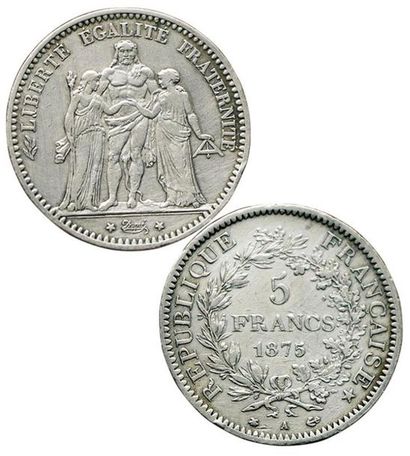 IIIème REPUBLIQUE.
5 Francs Hercule. 1875...