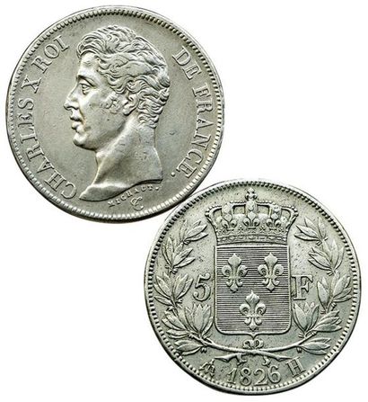 CHARLES X.
5 Francs. 1826 H . La Rochelle....
