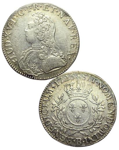 LOUIS XV.
Ecu aux branches d'olivier. 1726...