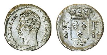 CHARLES X.
Quart de Franc. 1827 I. Limoges....