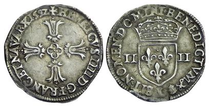 HENRI IV.
Quart d'écu à la croix feuillue....