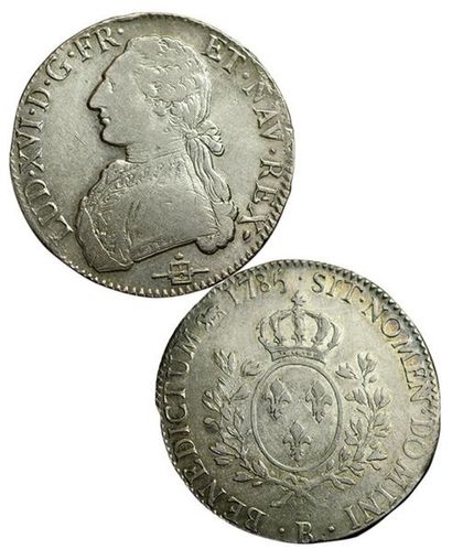 LOUIS XVI.
Ecu aux branches d'olivier. 1785...