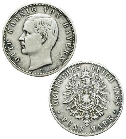 ETATS GERMANIQUES.
Bavière. 5 Mark. 1888...