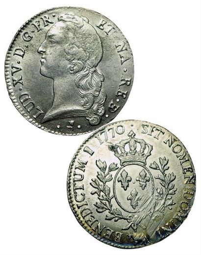 LOUIS XV. 
Ecu de Béarn au bandeau. 1770...