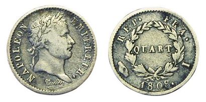 1er EMPIRE.
Quart de Franc. 1808 I. Limoges....