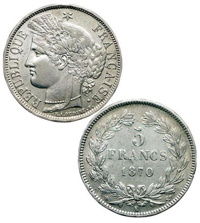 DEFENSE NATIONALE.
5 Francs Cérès. 1870 K....