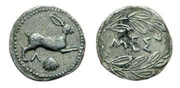 SICILE. MESSINE.
460-420 av. J.C. Litra....