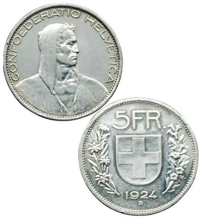 SUISSE.
5 Francs. 1924 B. Km.38. 182000 ex....