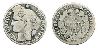 IIIème REPUBLIQUE.
50 Centimes. 1873 K. Bordeaux....