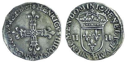 HENRI IV.
Quart d'écu à la croix feuillue....