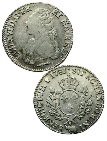 LOUIS XVI.
Ecu de Béarn aux branches d'olivier....