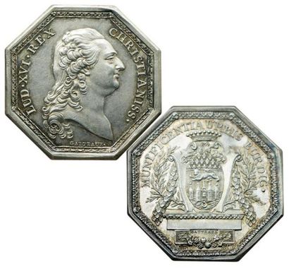 JETON. 
Louis XVI. Ville de Bordeaux. N.D...