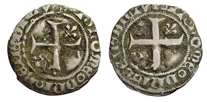 CHARLES VI.
1380-1422. Demi Guénar. Fauté...