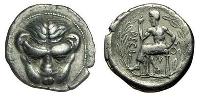 BRUTTIUM. RHEGION.
445-435 av. J.C. Tétradrachme....