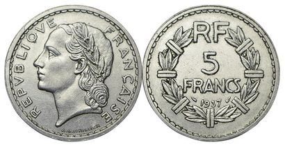 IIIème REPUBLIQUE.
5 Francs Lavrillier. 1937....
