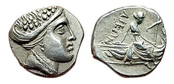 EUBEE. HISTIEE.
196-168 av. J.C. Drachme....