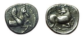 CILICIE. CELENDERIS.
425-400 av. J.C. Obole....